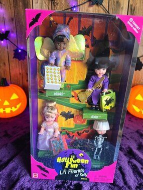 1998  Halloween Fun  Lil' Friends Of Kelly 4-Pack Dolls Barbie
